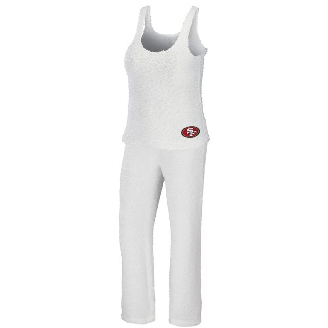 WEAR by Erin Andrews Crème San Francisco 49ers Ensemble débardeur et pantalon confortable à encolure dégagée grande taille pour femmes