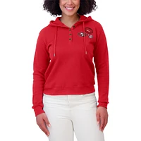 Women's WEAR by Erin Andrews  Scarlet San Francisco 49ers Plus Waffle Hoodie Pullover Top