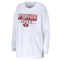 Women's WEAR by Erin Andrews White San Francisco 49ers Domestic Pullover Sweatshirt