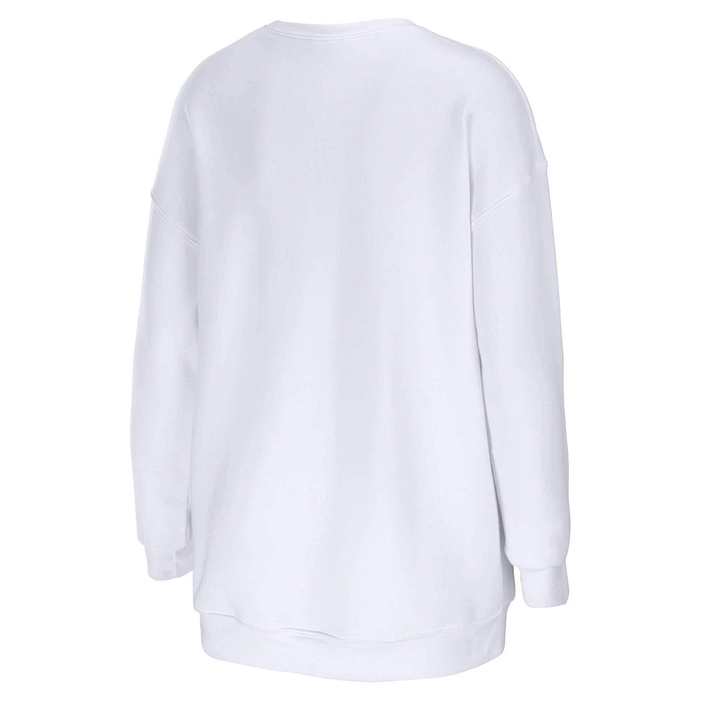 Women's WEAR by Erin Andrews White San Francisco 49ers Domestic Pullover Sweatshirt