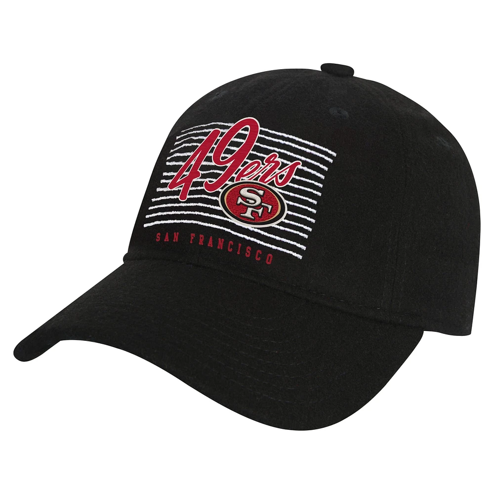 Youth Black San Francisco 49ers Retro Wooly Adjustable Hat