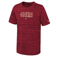 Youth Nike Scarlet San Francisco 49ers Team Sideline Velocity Performance T-Shirt