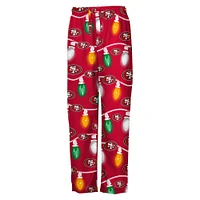 Youth San Francisco 49ers Two-Piece Garland Holiday Long Sleeve Pajama Set
