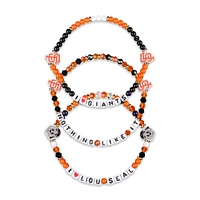FOCO San Francisco Giants 3-Pack Friendship Bracelet Set