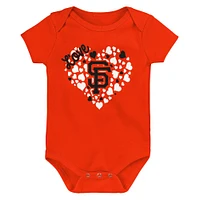 Girls Infant Fanatics San Francisco Giants 3-Pack Home Run Bodysuit Set