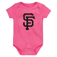 Girls Infant Fanatics San Francisco Giants 3-Pack Home Run Bodysuit Set