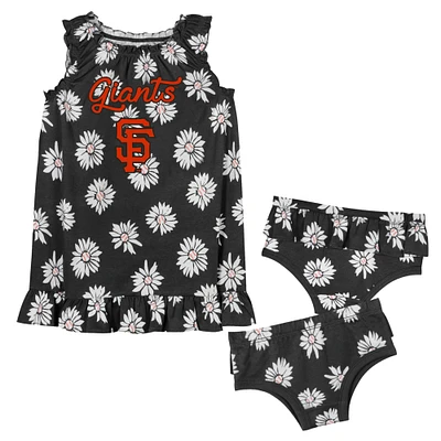 Ensemble de couvre-couches Hop Skip Infant Fanatics noirs San Francisco Giants