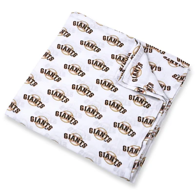 Couverture d'emmaillotage en mousseline 47'' x 47'' pour bébé Three Little Anchors White San Francisco Giants