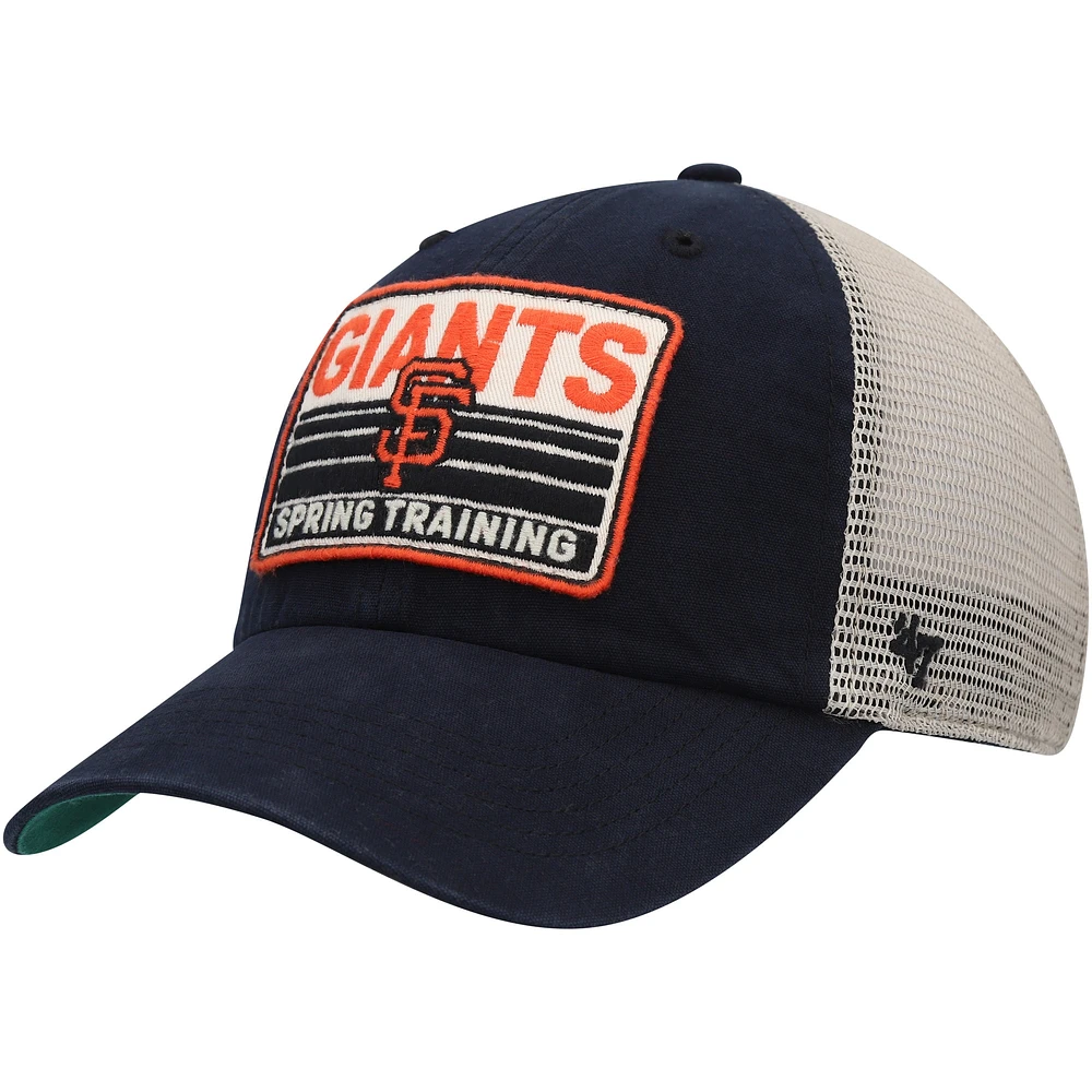 Casquette Snapback de camionneur à quatre temps San Francisco Giants '47 noir/havane pour homme