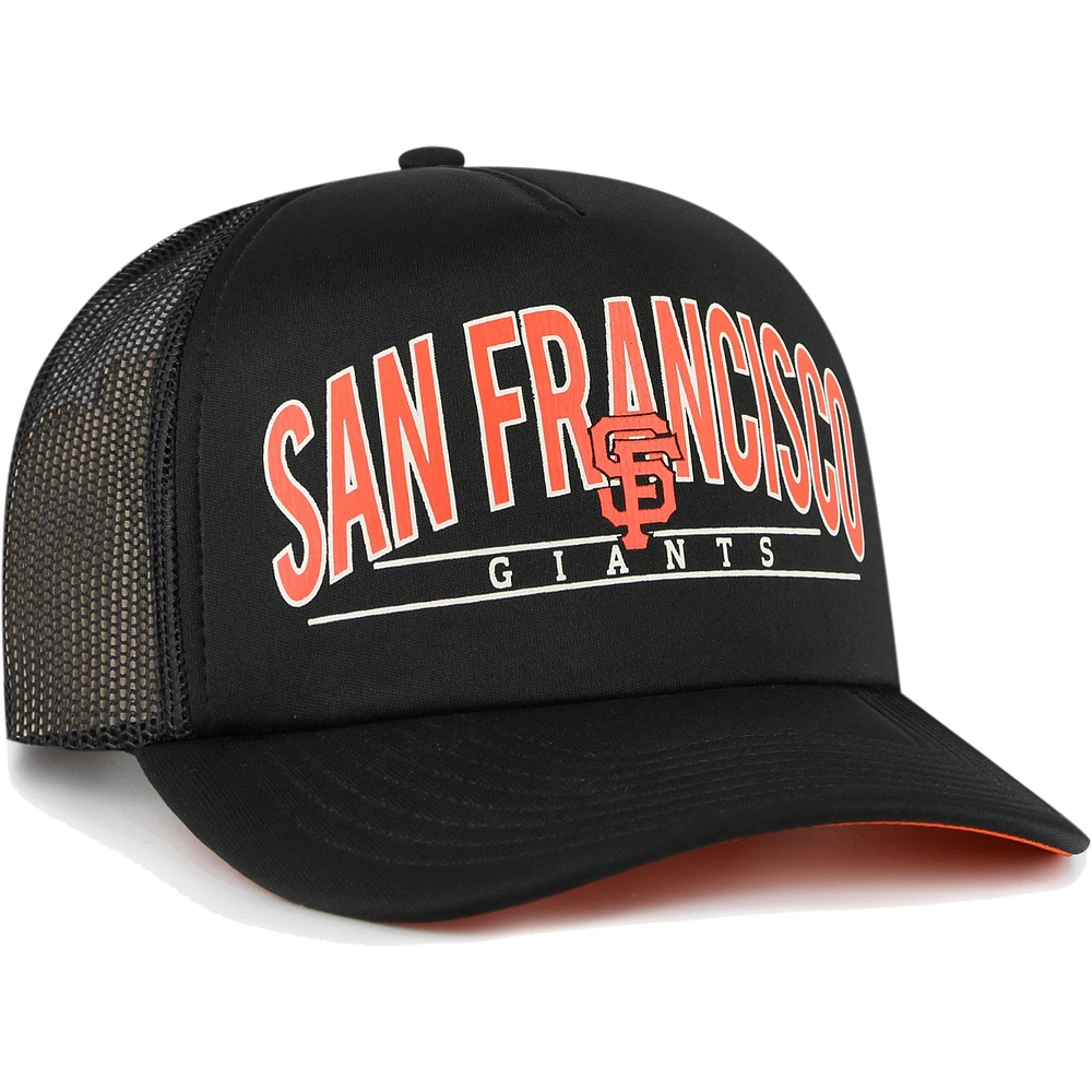 Casquette Snapback Trucker en mousse Backhaul Giants de San Francisco '47 noire pour homme