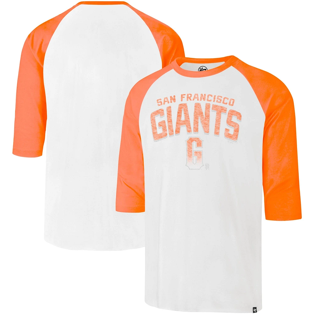 Men's '47 Cream San Francisco Giants City Connect Crescent Franklin Raglan 3/4-Sleeve T-Shirt