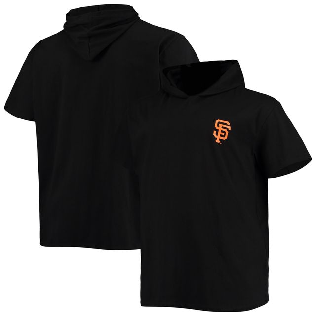 T-shirt à capuche noir manches courtes pour hommes des Giants de San Francisco Big & Tall Jersey