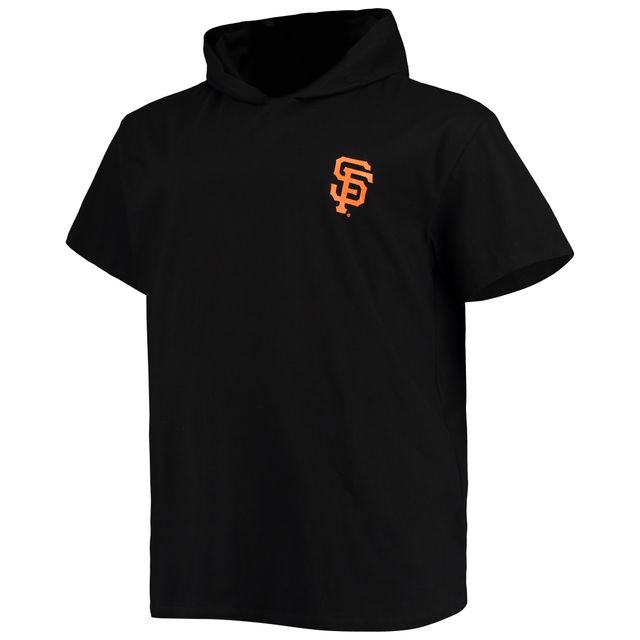 T-shirt à capuche noir manches courtes pour hommes des Giants de San Francisco Big & Tall Jersey