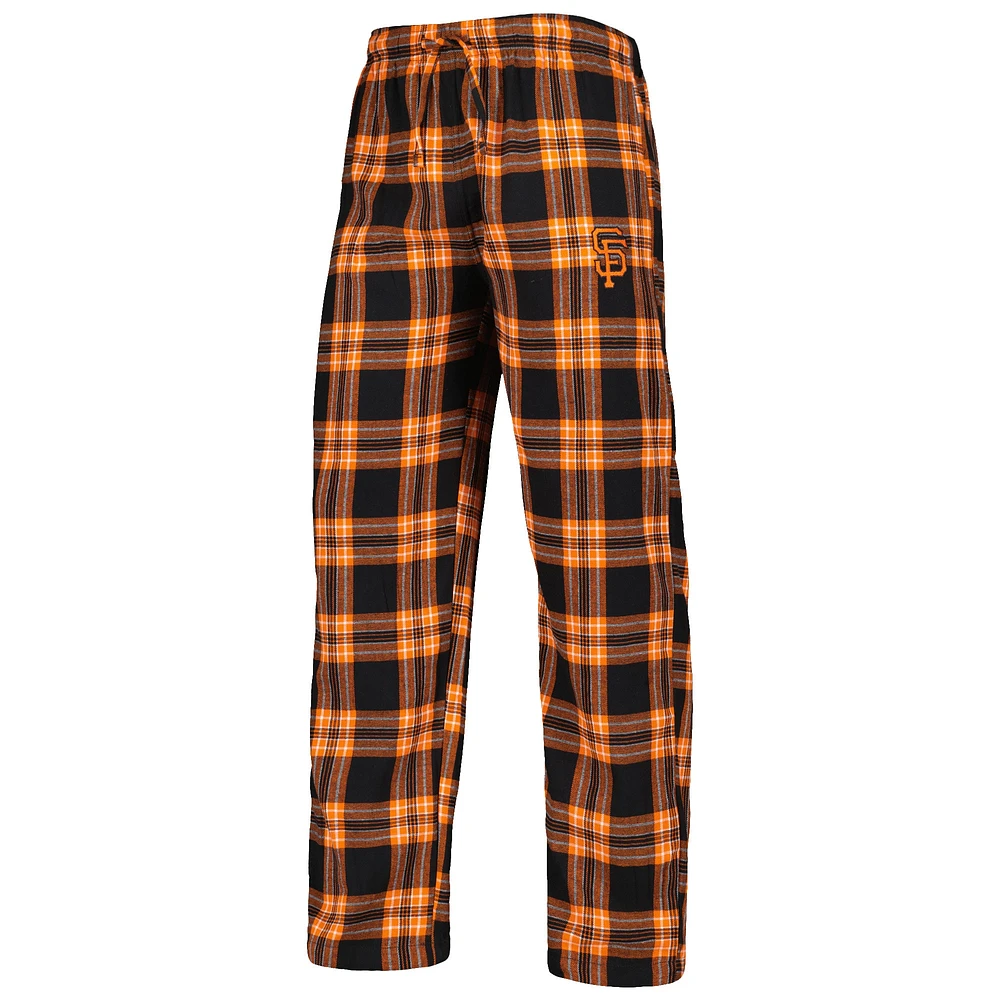 Ensemble de pyjama et pantalon Concepts Sport pour homme avec écusson des Giants San Francisco, noir/orange