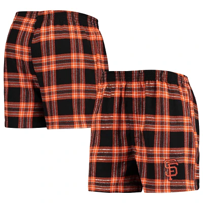 Concepts Sport Boxer en flanelle à emporter San Francisco Giants noir/orange pour homme