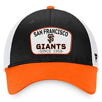 Men's Fanatics Black/Orange San Francisco Giants Two-Tone Patch Trucker Adjustable Hat