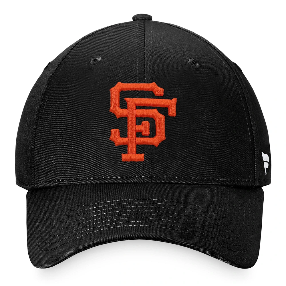 Men's Fanatics  Black San Francisco Giants Cooperstown Collection Core Adjustable Hat