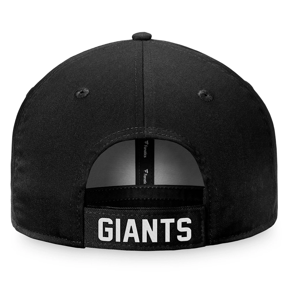 Men's Fanatics  Black San Francisco Giants Cooperstown Collection Core Adjustable Hat