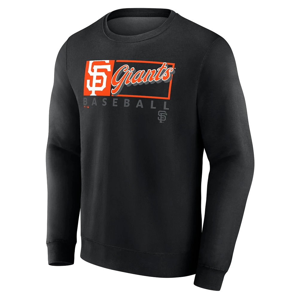 Men's Fanatics Black San Francisco Giants Focus Fleece Pullover Sweatshirt