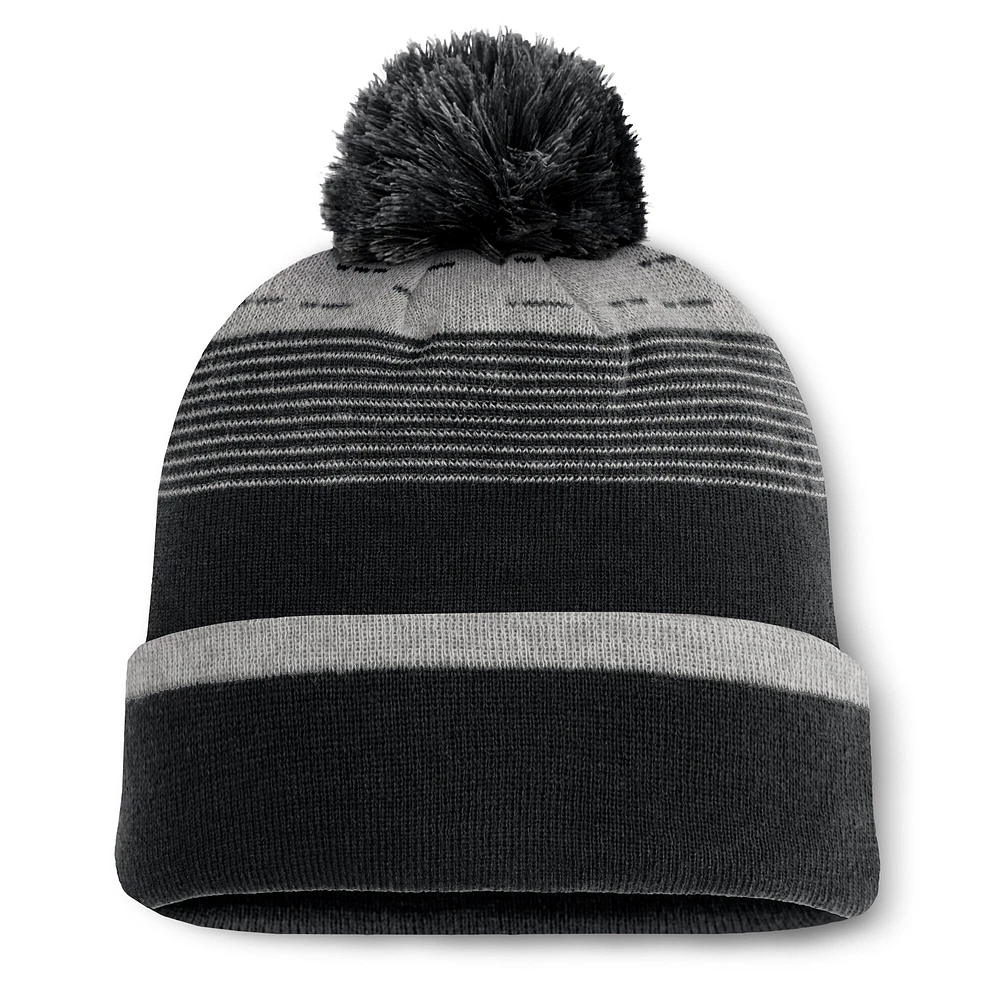 Men's Fanatics  Black San Francisco Giants Fundamental Gradient Cuffed Knit Hat with Pom