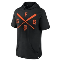Men's Fanatics Black San Francisco Giants Iconic Rebel Short Sleeve Hooded Top