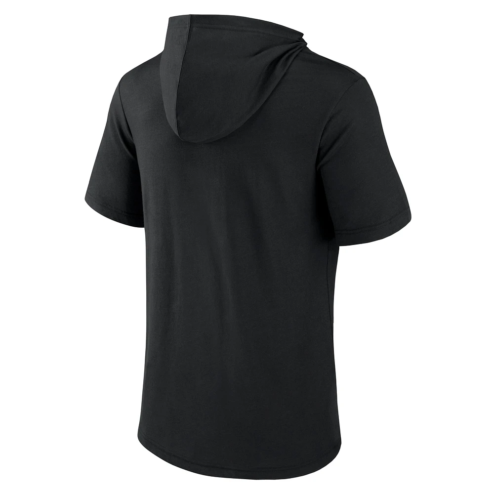 Men's Fanatics Black San Francisco Giants Iconic Rebel Short Sleeve Hooded Top