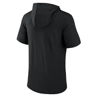 Men's Fanatics Black San Francisco Giants Iconic Rebel Short Sleeve Hooded Top