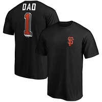 Men's Fanatics Black San Francisco Giants Number One Dad Team T-Shirt