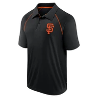Men's Fanatics Black San Francisco Giants Strong Alone Raglan Polo