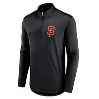 Men's Fanatics Black San Francisco Giants Tough Minded Lightweight Quarter-Zip Pullover