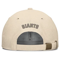 Men's Fanatics Cream San Francisco Giants Front Office Leather Patch Adjustable Hat