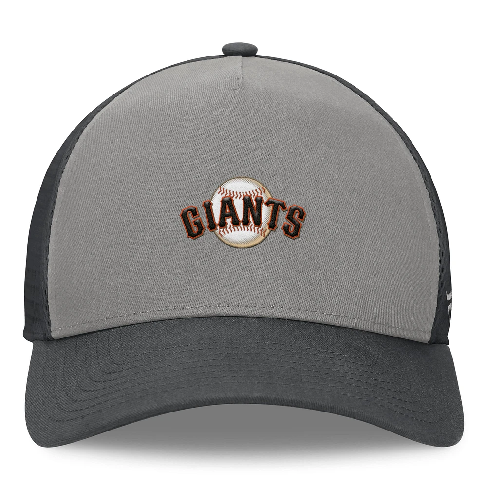 Men's Fanatics Gray/Graphite San Francisco Giants A-Frame Trucker Adjustable Hat
