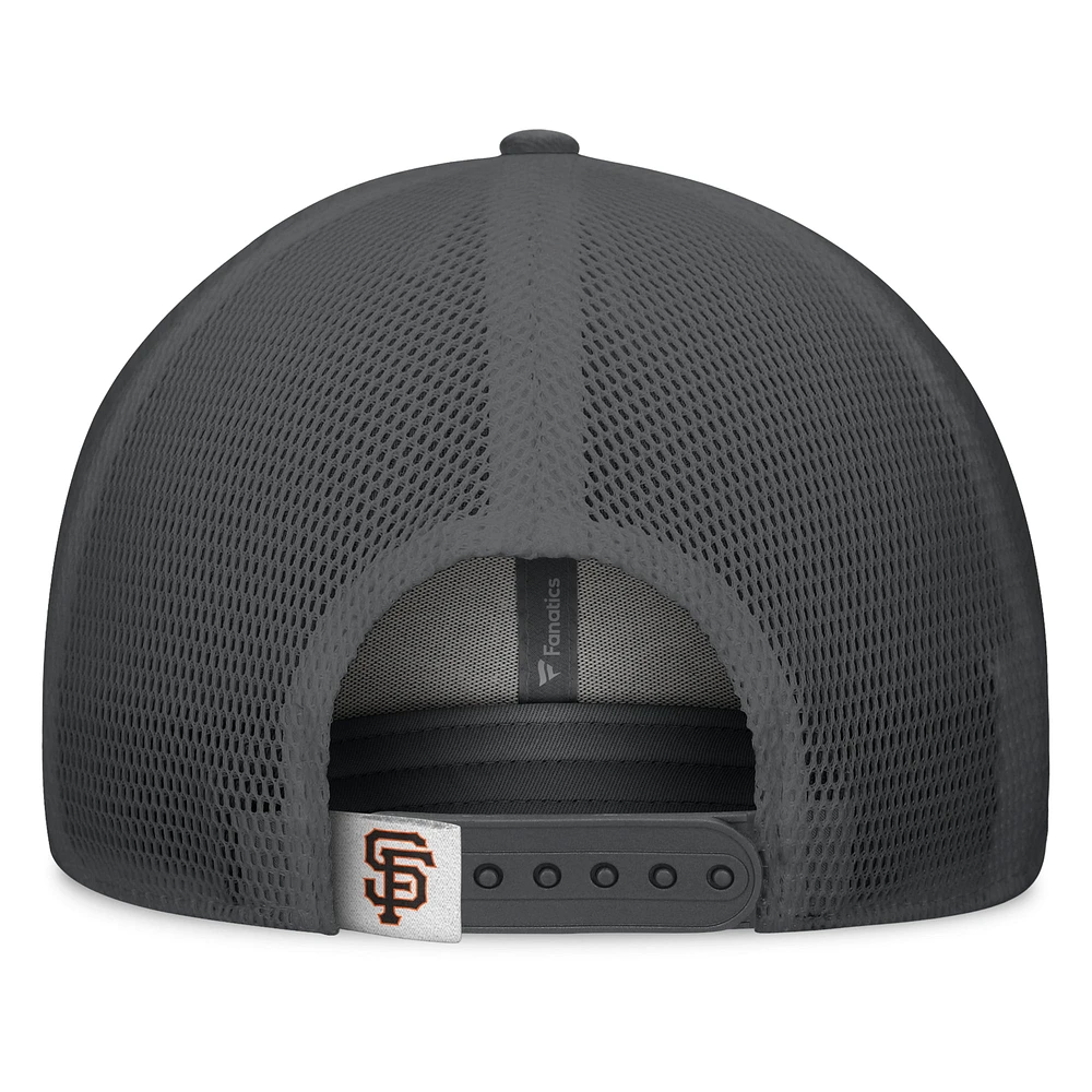 Men's Fanatics Gray/Graphite San Francisco Giants A-Frame Trucker Adjustable Hat