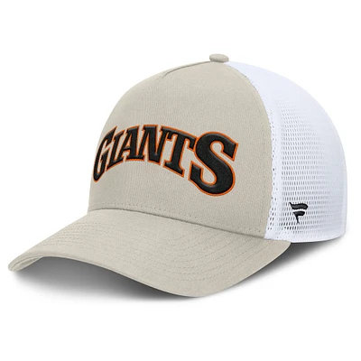 Men's Fanatics Khaki San Francisco Giants Heritage Light Khaki A-Frame Adjustable Hat
