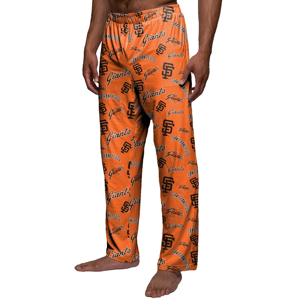 Men's FOCO Orange San Francisco Giants Cooperstown Collection Repeat Pajama Pants