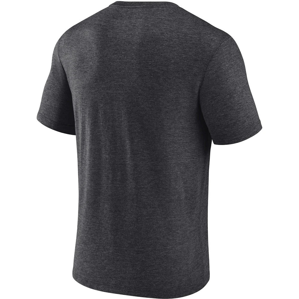 Men's Heathered Charcoal San Francisco Giants Badge of Honor Tri-Blend T-Shirt