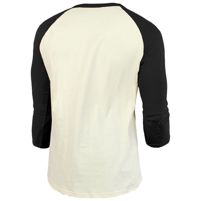 T-shirt à manches 3/4 raglan Majestic Threads pour homme San Francisco Giants Collection Cooperstown crème/noir