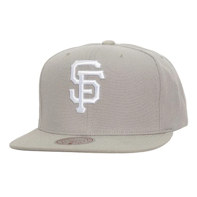 Casquette Snapback grise pour homme Mitchell & Ness des San Francisco Giants