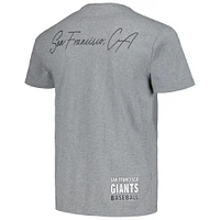 Men's Mitchell & Ness Heather Gray San Francisco Giants Cooperstown Collection City T-Shirt