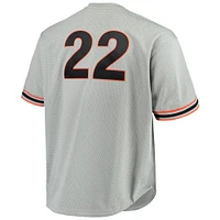 Men's Mitchell & Ness Will Clark Gray San Francisco Giants Big Tall Cooperstown Collection Mesh Batting Practice Jersey