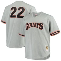 Men's Mitchell & Ness Will Clark Gray San Francisco Giants Big Tall Cooperstown Collection Mesh Batting Practice Jersey
