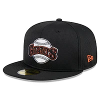 Men's New Era  Black San Francisco Giants 2025 Batting Practice 59FIFTY Fitted Hat