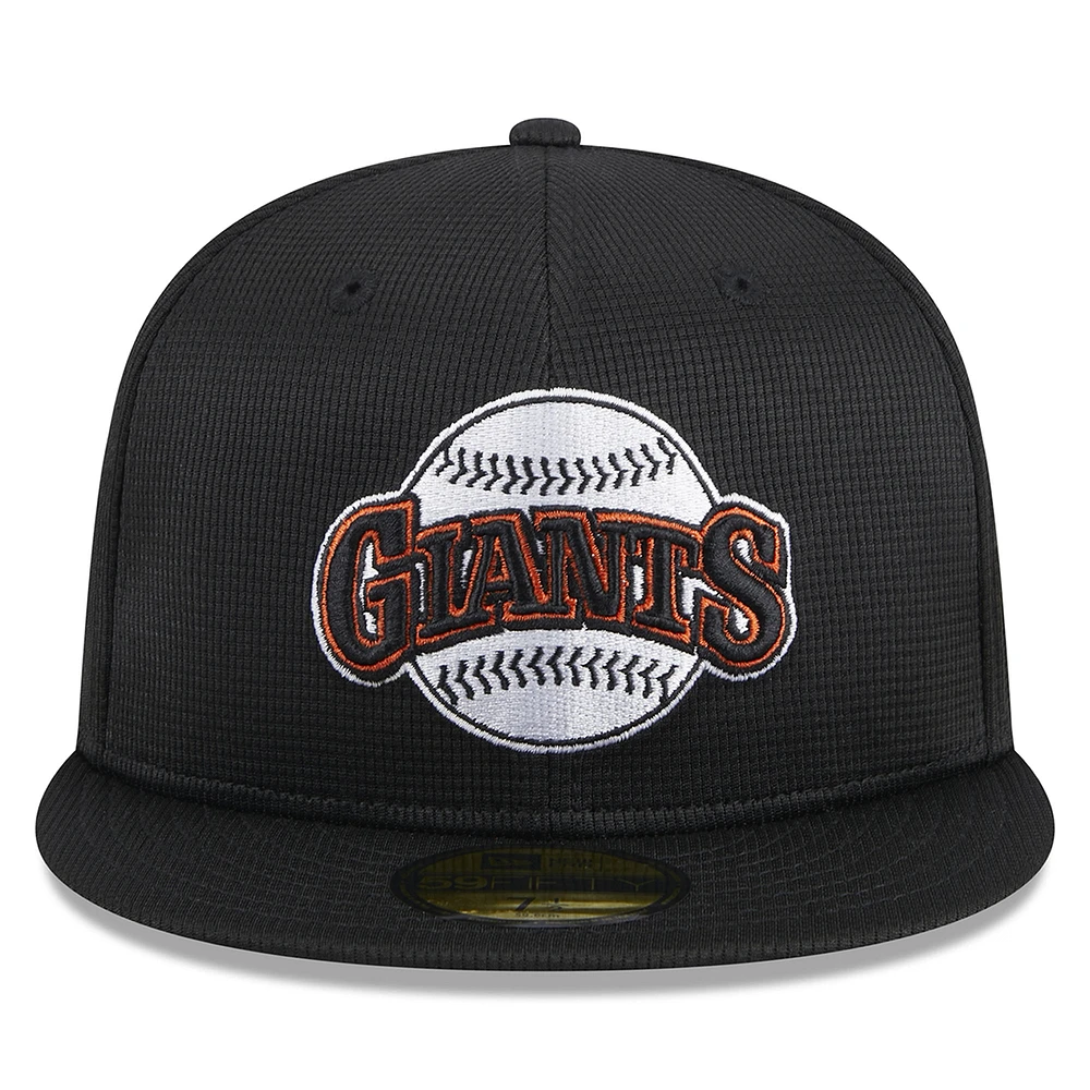 Men's New Era  Black San Francisco Giants 2025 Batting Practice 59FIFTY Fitted Hat