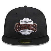 Men's New Era  Black San Francisco Giants 2025 Batting Practice 59FIFTY Fitted Hat