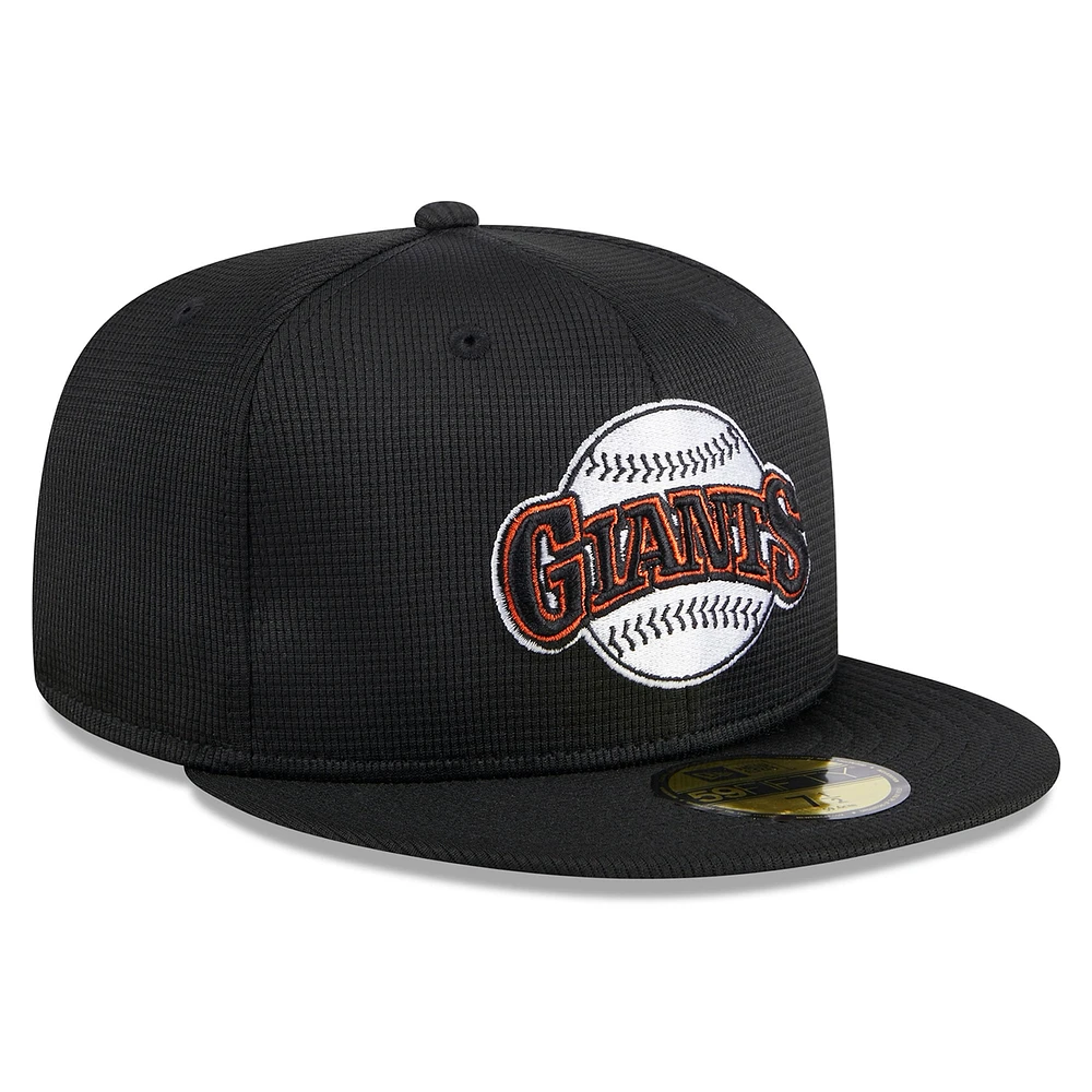 Men's New Era  Black San Francisco Giants 2025 Batting Practice 59FIFTY Fitted Hat