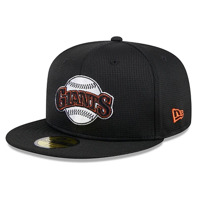 Men's New Era  Black San Francisco Giants 2025 Batting Practice 59FIFTY Fitted Hat