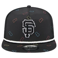 Men's New Era  Black San Francisco Giants Gummy Golfer Trucker Adjustable Hat