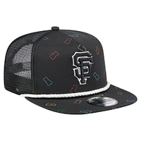 Men's New Era  Black San Francisco Giants Gummy Golfer Trucker Adjustable Hat