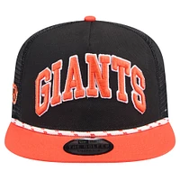 Men's New Era Black San Francisco Giants Throwback Meshback Golfer Hat