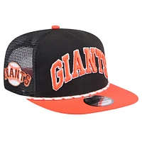 Men's New Era Black San Francisco Giants Throwback Meshback Golfer Hat
